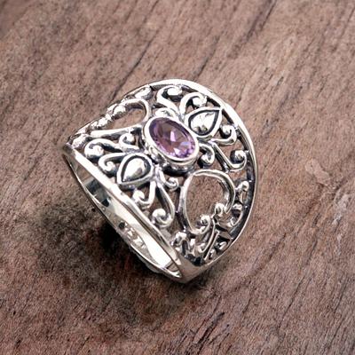 925 Silver Heart Band Ring with  Jewelry