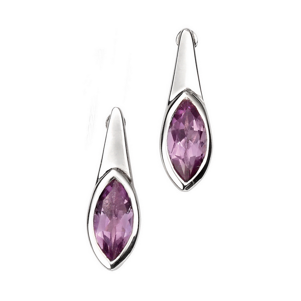 Amethist Silver earrings