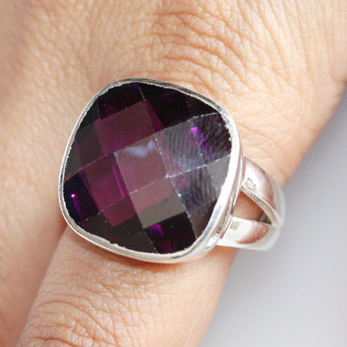 Amethyst Ring, A Powerful And Protective Stone, Solid Sterling Silver Gemstone