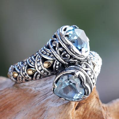 Blue Topaz on Sterling Silver Ring
