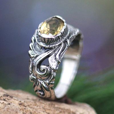 Citrine and Sterling Silver Ring