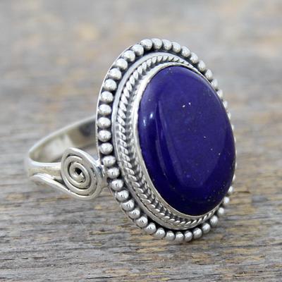 Cocktail Ring with Lapis Lazuli