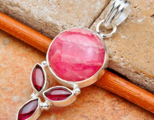 Crystal Gemstone Silver pendant