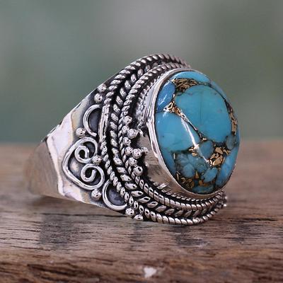 Fair Trade Ring with Composite Turquoise