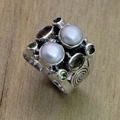 Fair Trade Sterling Silver and Pearl Ring