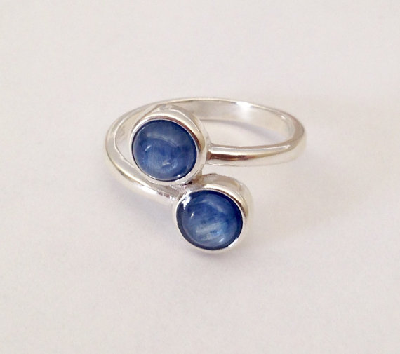 Gemstone ring, Kyanite ring, gemstone jewelry, blue sterling ring, blue silver ring, .925 sterling, blue gem ring