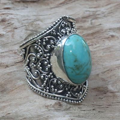 Hand Made Sterling Silver Turquoise Ring
