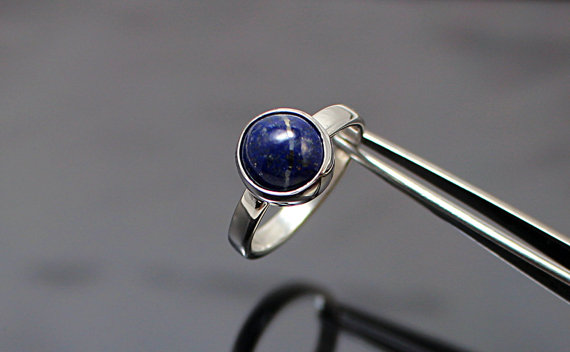 Lapis Silver Ring lapis Lazuli Sterling Silver Ring Lapis Ring Lapis Lazuli Ring Afganistan lapis lazuli Dark Blue Gemstone Ring