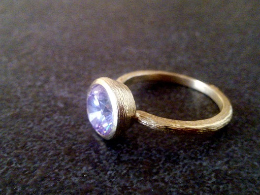 Lavender Amethyst Ring - Wedding Jewelry - Gemstone Ring - Gold Ring - Faceted Ring - Stackable Ring - Gold Stack Ring