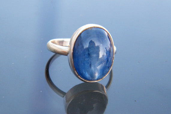 Magnificent Blue Kyanite Gemstone Ring , 925 Sterling Silver Ring