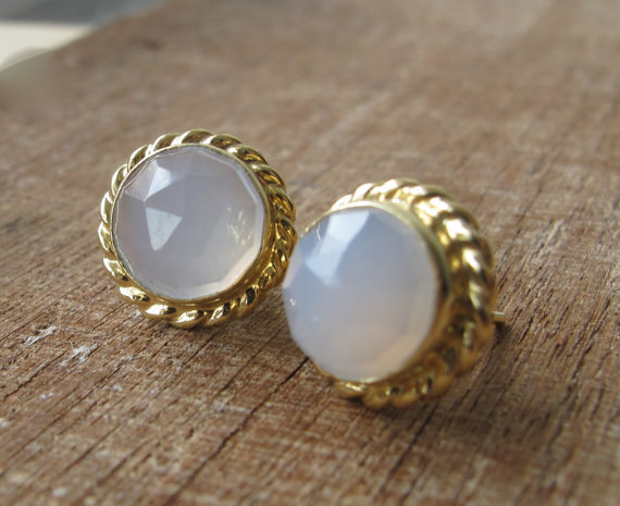 Moonstone Earring- Gemstone Earring- Stud Earring- Statement Earring- Earring- Silver Earring- Birthstone Earring