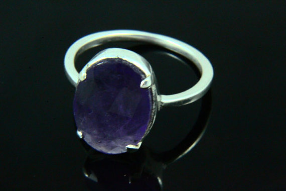 Natural Amethys Ring, Amethyst Jewelry, Amethyst Ring, Gemstone Ring, 925 Silver Plated, Silver Ring, Natural Gemstone Jewelry