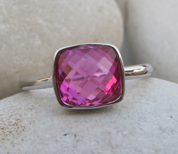 Rose Quartz Rings- Pink Quartz Ring- Rose Gold Rings- Gemstone Rings- Pink Stone Rings- Ruby Rings- July Birthstone Ring- Pink