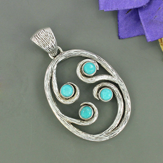 Sleeping Beauty Arizona Turquoise Gemstone Pendant, 925 Sterling Silver Jewelry, Unique Gift Jewelry, Bezel Set Fine Gift Jewelry