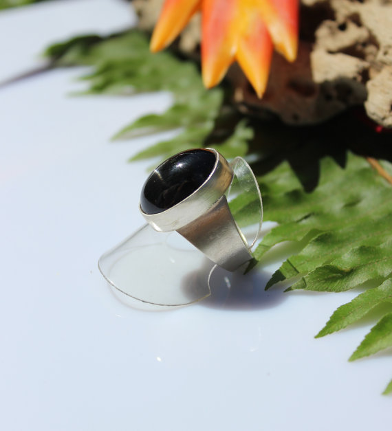 Star Diopside ring~ Silver ring~ Semi precious gemstone jewelry~ Gemstone ring~ Bling ring~ Unisex jewelry~ Mens rings~ Womens rings