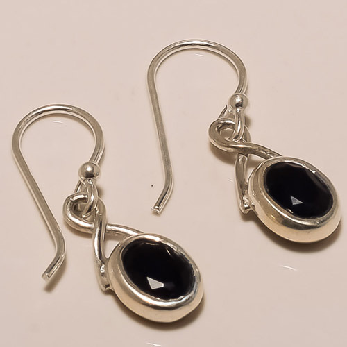 Sterling Silver Black Onyx Earring