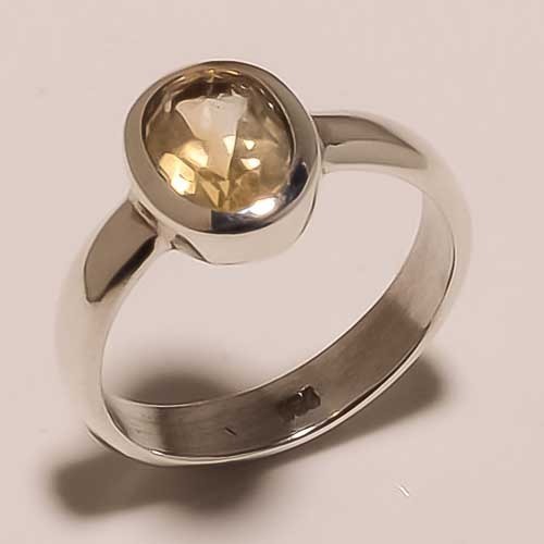 Sterling Silver Citrin Ring