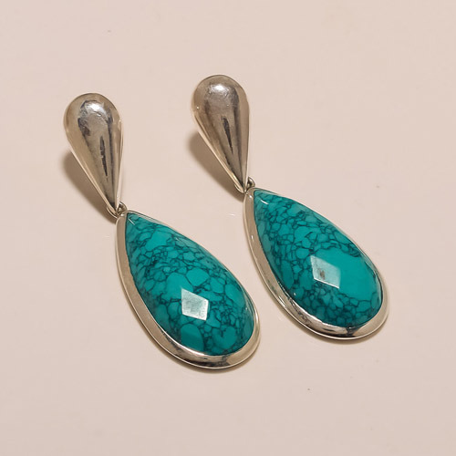 Sterling Silver Jewelry Beautiful Designer Regular Turquoise Earrings
