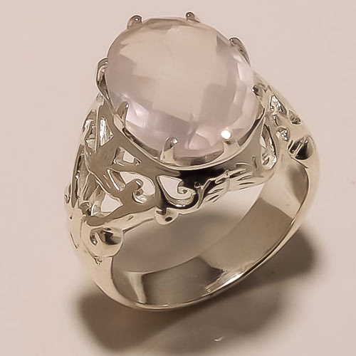 Sterling Silver Jewelry Rose Quartz Gemstone Designer