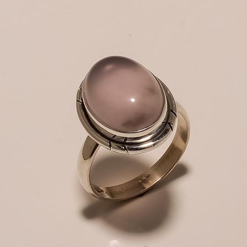 Sterling Silver Rose Quartz Ring