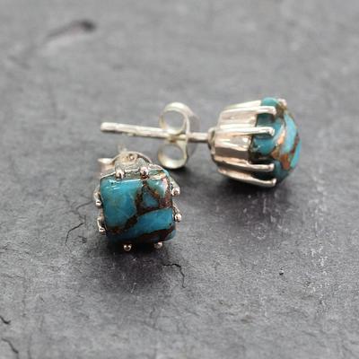  Stud Earrings with Composite Turquoise