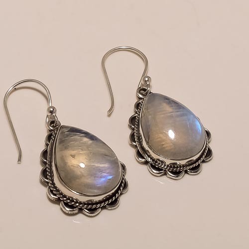 Sterling Silver White Rainbow Earring