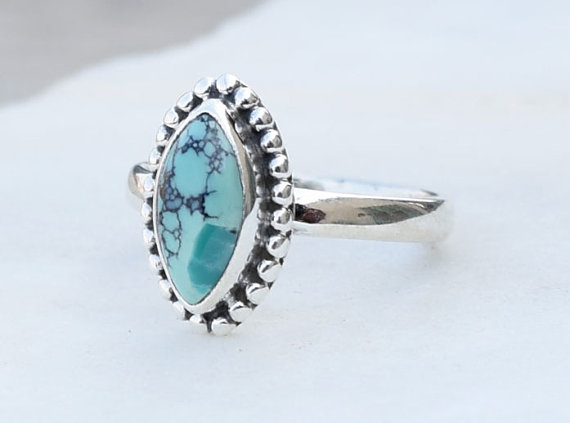 Turquoise Ring, 925 Solid Serling Silver Turquoise Ring Stone Ring, Turquoise Jewellry