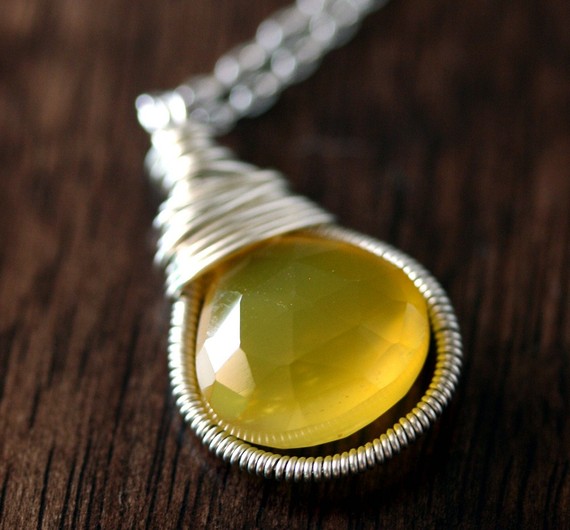 Yellow Chalcedony pendant