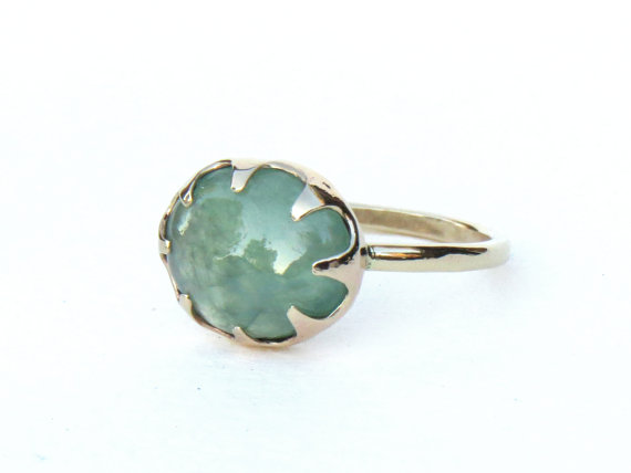 jade ring, jade jewelry, jade and gold ring, green gemstone, solid gold rings, 14k gold ring, gemstone jewelry