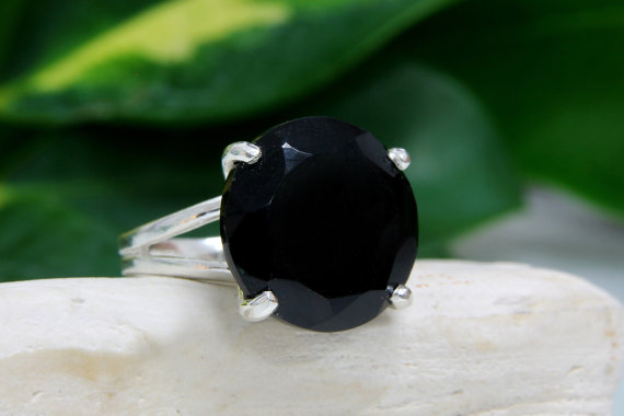 silver black onyx ring,custom rings,