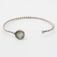 925 sterling silver gemstone handmade bangle