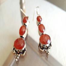 Agate Quartz Earrings- Antique Silver Stone Earrings- Stunning Quartz Earrings- Gemstone Earrings- 