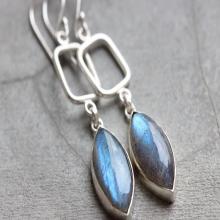 Amazing FIRE NATURAL LABRADORITE Gemstone Earrings Birthstone Earrings  Fashion Beach Earrings Handmade Earrings  Dangle Earrings