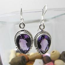 Amethyst Earrings, Sterling Silver Earrings, Gemstone Earrings