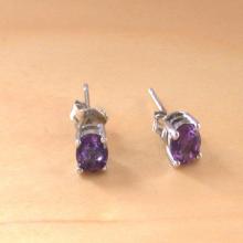 Amethyst Stud EarringsSterling Silver Amethyst Earrings Purple Gemstone Earrings Amethyst jewelry