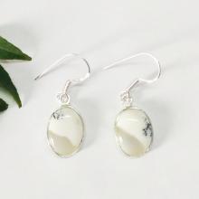 Beautiful DENDRITIC OPAL Gemstone Earrings - Birthstone Earrings - Fashion Earrings - Handmade Beach Earrings - Dangle Earrings