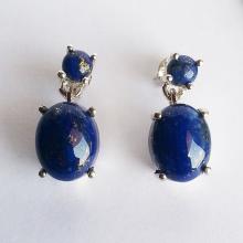 Beautiful LAPIS LAZULI Gemstone Earrings - Birthstone Earrings - Handmade Fashion Earrings - Beach Earrings - Love Gift - Stud Earrings