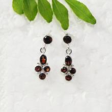 Beautiful NATURAL GARNET Gemstone Earrings, Birthstone Earrings, 925 Sterling Silver Earrings, Handmade Fashion Earrings, Drop Earrings