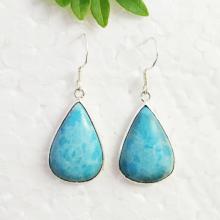 Beautiful STABILIZED LARIMAR Gemstone Earrings - Birthstone Earrings - Fashion Earrings - Handmade Earrings - Dangle Earrings