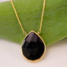 Bezel Black Onyx Necklace