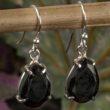 Black Onyx Earrings, Black Stone Earrings, Black Silver Earrings, Onyx Gemstone Earrings, Onyx Silver Earrings