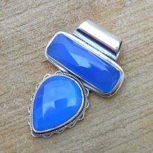 Blue Chalcedony Pendant, 925 Silver Pendant, Gemstone Pendant, Handmade Pendant, Blue Stone Pendant, Women Pendant, Unique Stone Pendant