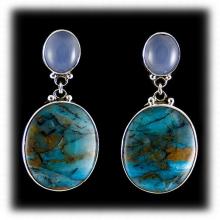 Blue Chalcedony earrings