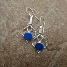 Blue Lapis Lazuli Earrings , Lapis Silver Earrings , Handmade Gemstone Earrings , Lapis Lazuli Jewelry