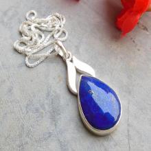 Blue pendant - Lapis lazuli pendant - Lapis pendant - Bezel pendant - drop pendant - Gemstone pendant