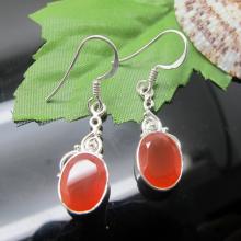 Carnelian Earrings, Sterling Silver Earrings, Gemstone Earrings