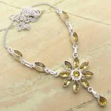 Citrine Silver Necklace