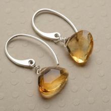 Earrings, Citrine Earrings, Golden Yellow Gemstone Earrings, Healing Gemstone Jewelry