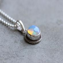 Ethiopian opal pendant - Natural Opal pendant - Gemstone - Artisan pendant