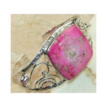 Jasper, Pink Topaz Bangle 925 Sterling Silver.jpg 